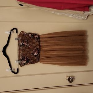 brown faerie cottagecore dress